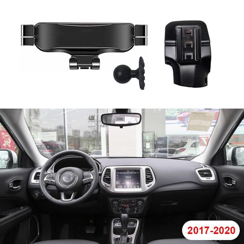 Degree Rotating Car Smartphone Stand Holder GPS Air Vent Clip Bracket Auto Interior Accessories For Jeep COMPASS 2017