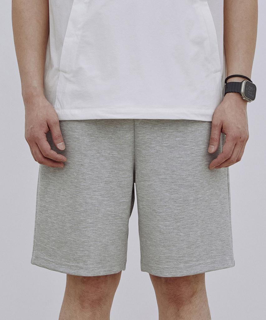 ADHOC Men'S Cushioned Fabric Full Elastic Waist Knee-Length Pants (M-Grey) (Ha4Sp20-51)
