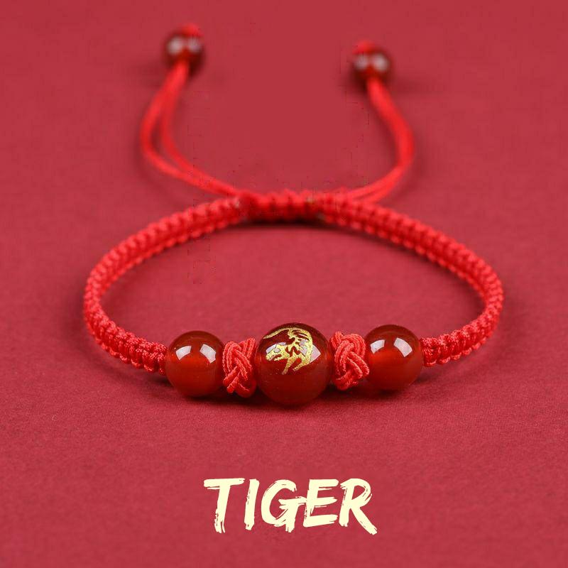 Китайский Зодиак Красный Веревочный Плетеный Браслет Год Удачи Ювелирные Изделия Для Мужчин Женщин Подарок