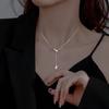 Triangle Necklace for Women, Niche Design, High-end, Light Luxury, Tassel, Geometric Collarbone Chain, New Style