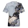 Women's Fashion Casual Printed V-Neck Short Sleeve Top Blouse