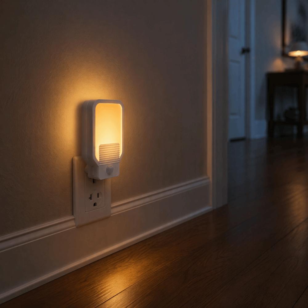 Warm Light Motion Sensor Night Lights Wireless Wall Lamp for Bathroom Bedroom Living Room