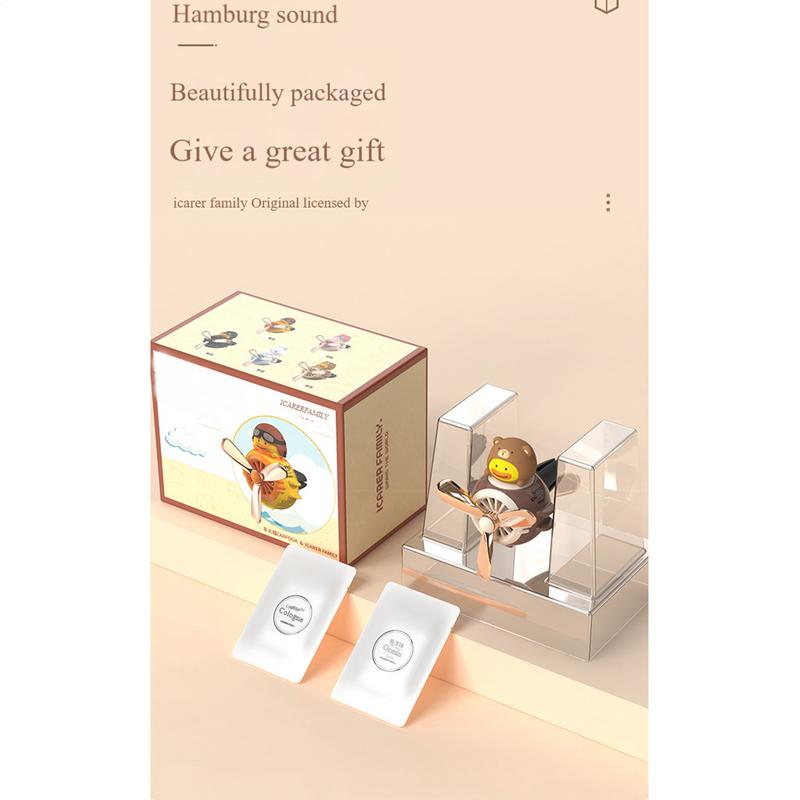 Вращающийся пропеллер Автомобильные освежители воздуха Клипса Дефлектор обдува Ароматические клипсы с ароматом желтого утенка Автомобильный аромадиффузор Аксессуары для интерьера