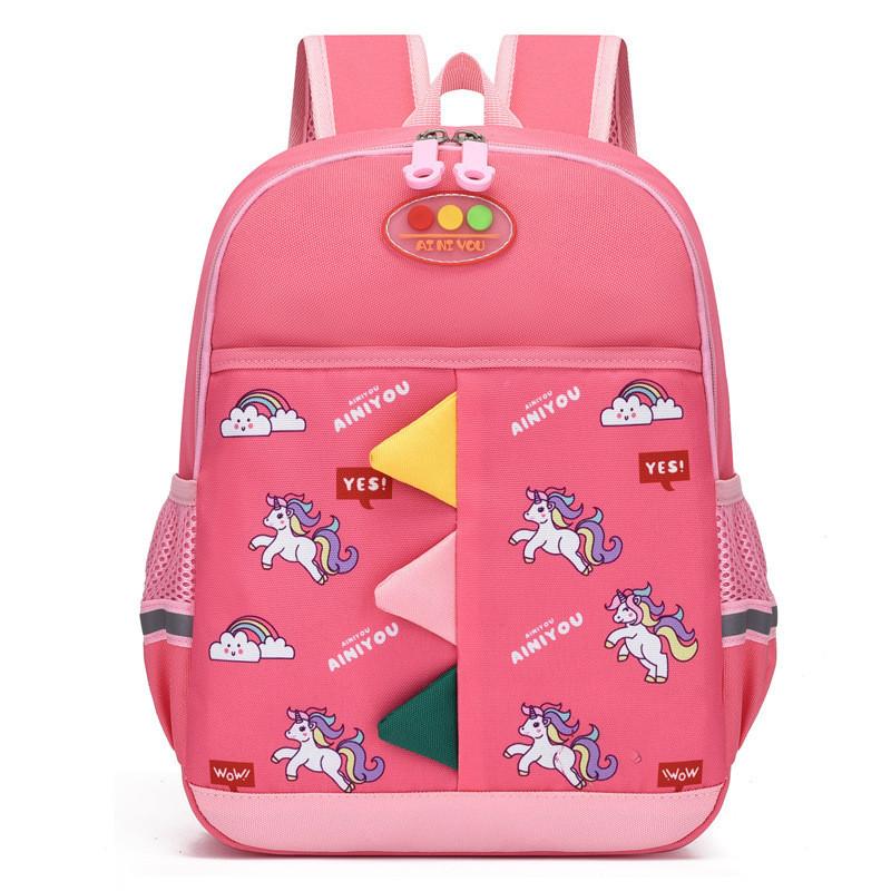 Stylish Boys Girls Cartoon Backpack Breathable Lightweight Oxford Fabric Bag