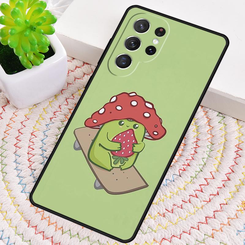 Лягушка Скейтборд Милый Кавайный Чехол для Телефона для Samsung Galaxy note 10 pro S26 Ultra S23 S24 FE S25 S21 S22 PLUS ударопрочный Чехол