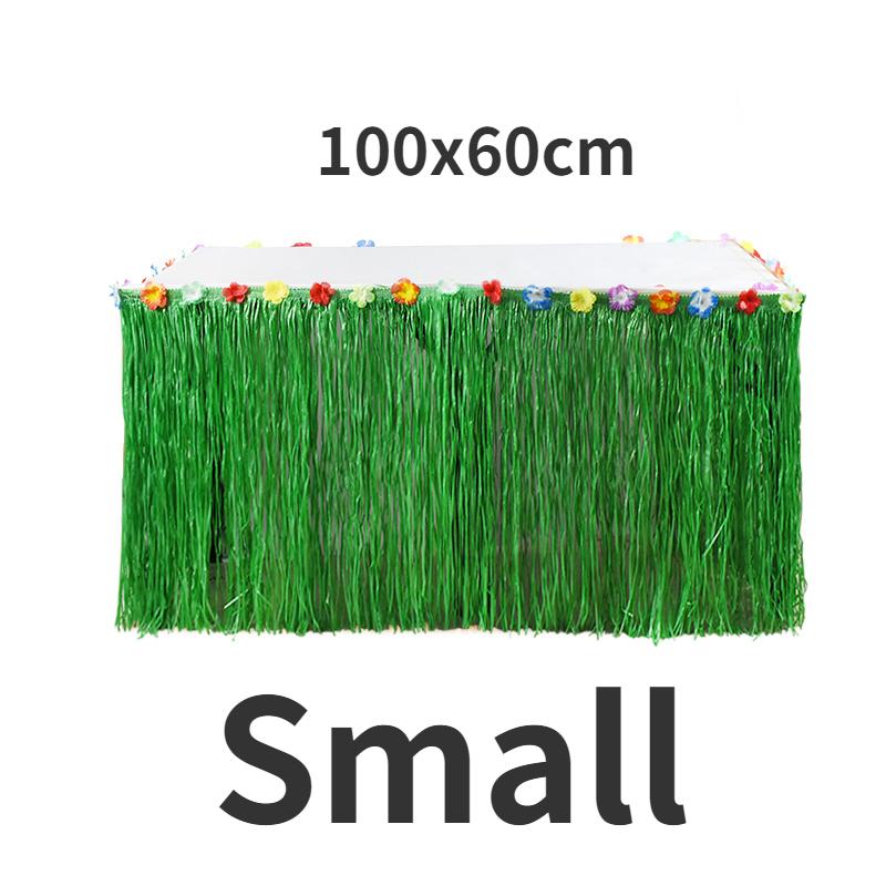 Гавайская юбка для стола из травы с цветами в стиле тропического луау, украшение на день рождения, летние пляжные принадлежности для свадьбы на Гавайях