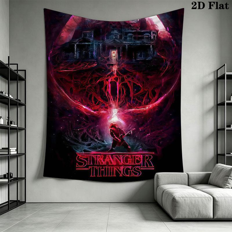 Stranger Things C Wall Hanging Printed Fabric Blanket Decorative Tapestries for Bedroom Living Room Home Decor