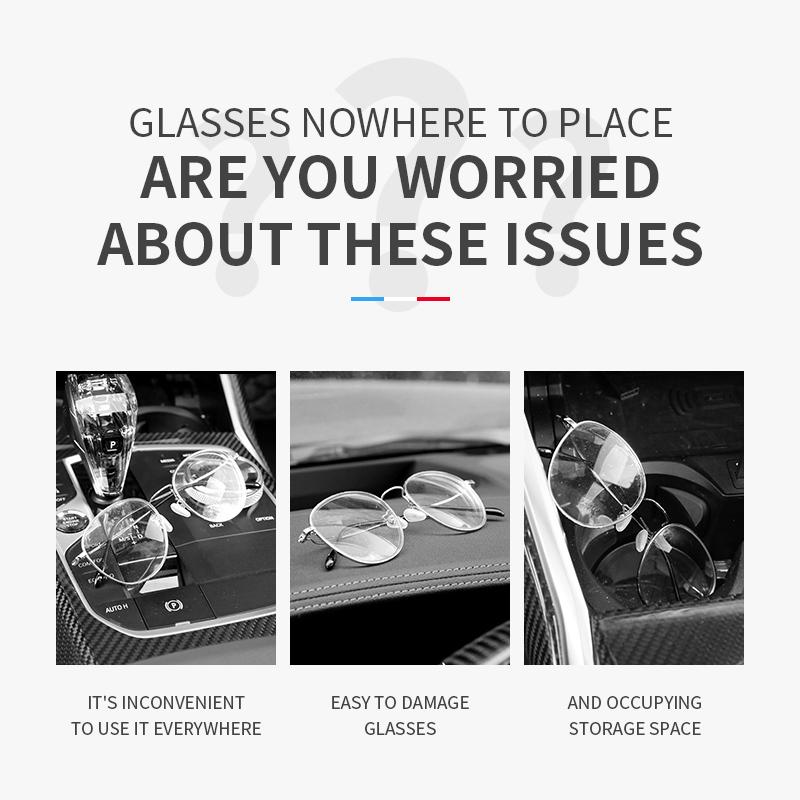 Car Visor Glasses Case ABS Flocking Sunglasses Holder Organizer Clip for Kia Sportage Sorento K5 K3 Seltos Rio Carnival Ceed etc