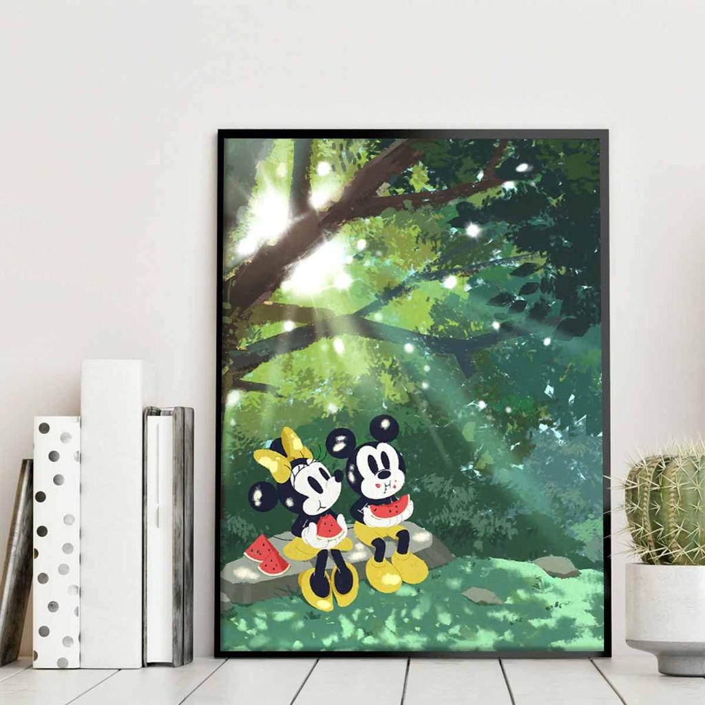 Full Round Diamond Painting Eating Watermelon Under The Shade of A Tree  Art Rhinestone Picture Mosaic DIY 5D Cross Stitch Embroidery Home Decoration