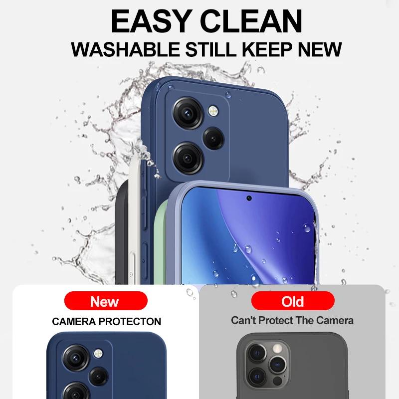Жидкий силиконовый чехол для Xiaomi Poco X5 Pro 5G, противоударный защитный чехол для телефона, чехлы для телефона POCO X5 5G