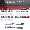 2017 буквы GLE43 GLE53 GLE63 GLE63S V8 Biturbo 4matic + эмблема для Mercedes Benz AMG, боковой багажник автомобиля, задний W166 W167, наклейка с логотипом