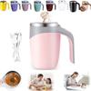 Automatic Stirring Coffee Mug, 380ML/13oz Electric Mixing Cup Stainless Steel Insulated Spinning Mixer Cups For Protein Chocolate Milk