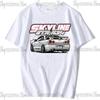 Футболки SChassis 13 SR20 Powered Classic Футболка Silvia S13 Criminal on Touge Drift King Style с изображением японского гоночного автомобиля Футболки унисекс JDM