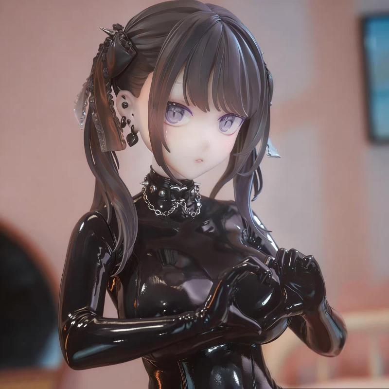 26 см Курокава Миу Аниме Девушка GK Фигурка Действия Черный Латексный Костюм Коллекционная Модель Настольное Украшение Подарок Для Фанатов Аниме