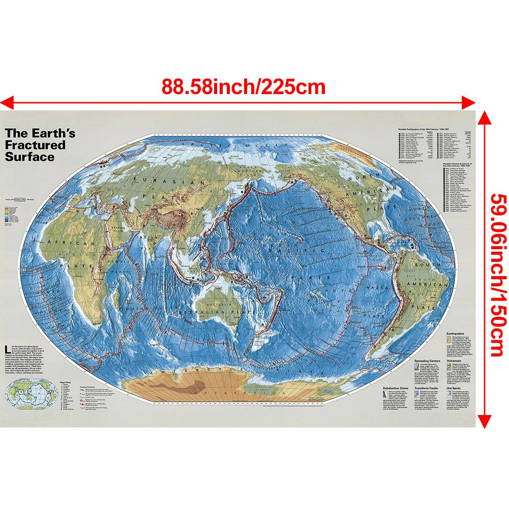 National Geographic Карта Северной Америки Плакаты Настенная картина для классной комнаты, студенческой комнаты и домашнего декора, настенный декор, туристические принадлежности