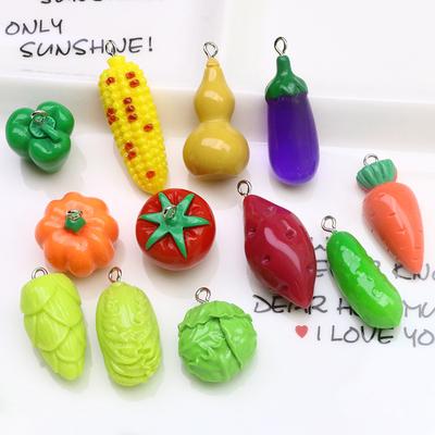 13 шт. 3D Овощи Батат Большой Овощ Смола Шармы Морковь Подвески для DIY Ожерелья Брелока Ювелирные Изделия Материалы для Изготовления
