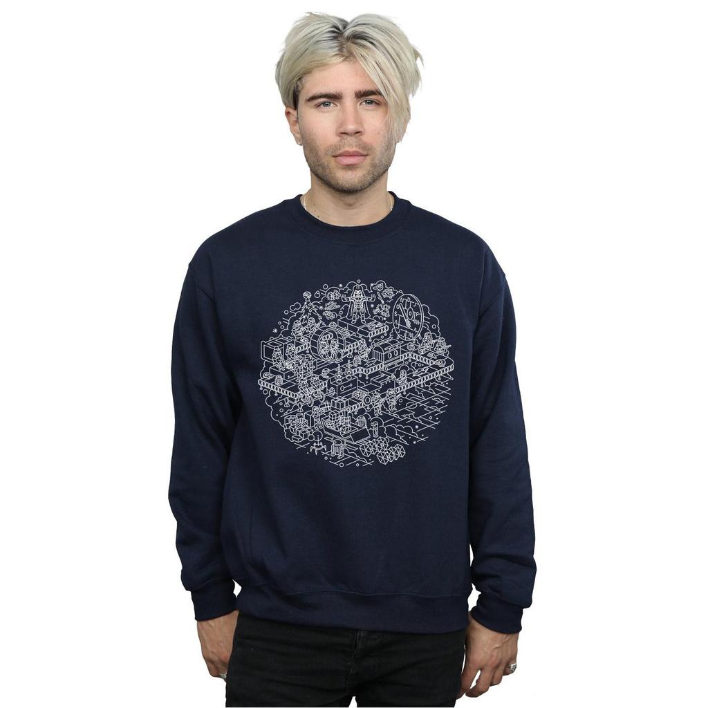 Star Wars Mens Christmas Death Star Sweatshirt
