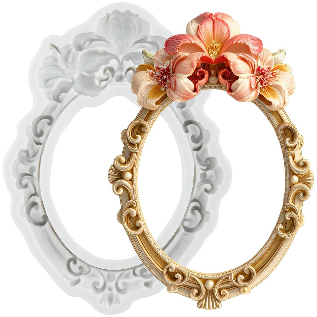 Picture Frame Silicone Molds Photo Frame Fondant Mold Cake Decorating Tools Cupcake Topper Candy Resin Clay Chocolate Gumpaste Mold