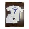 Cristiano Ronaldo 2009 Rome Final Under-upper Kids Jersey Set 4-piece Set Socks Wristband Sat07