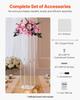 Wedding Flower Stand, 10PCS 80cm Column Flower Stand, Floral Stands with Acrylic Laminate, Cylindrical Cubic Floral Display Rack for Wedding, Party,