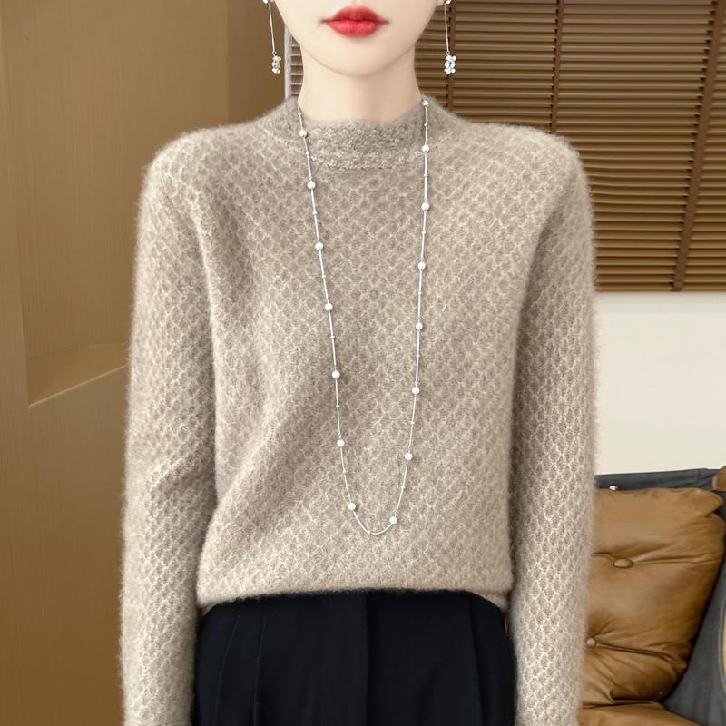 Женский кашемировый свитер Qinghe Cashmere 30% кашемир 70% шерсть Осень и Зима Пуловер Теплый и Модный