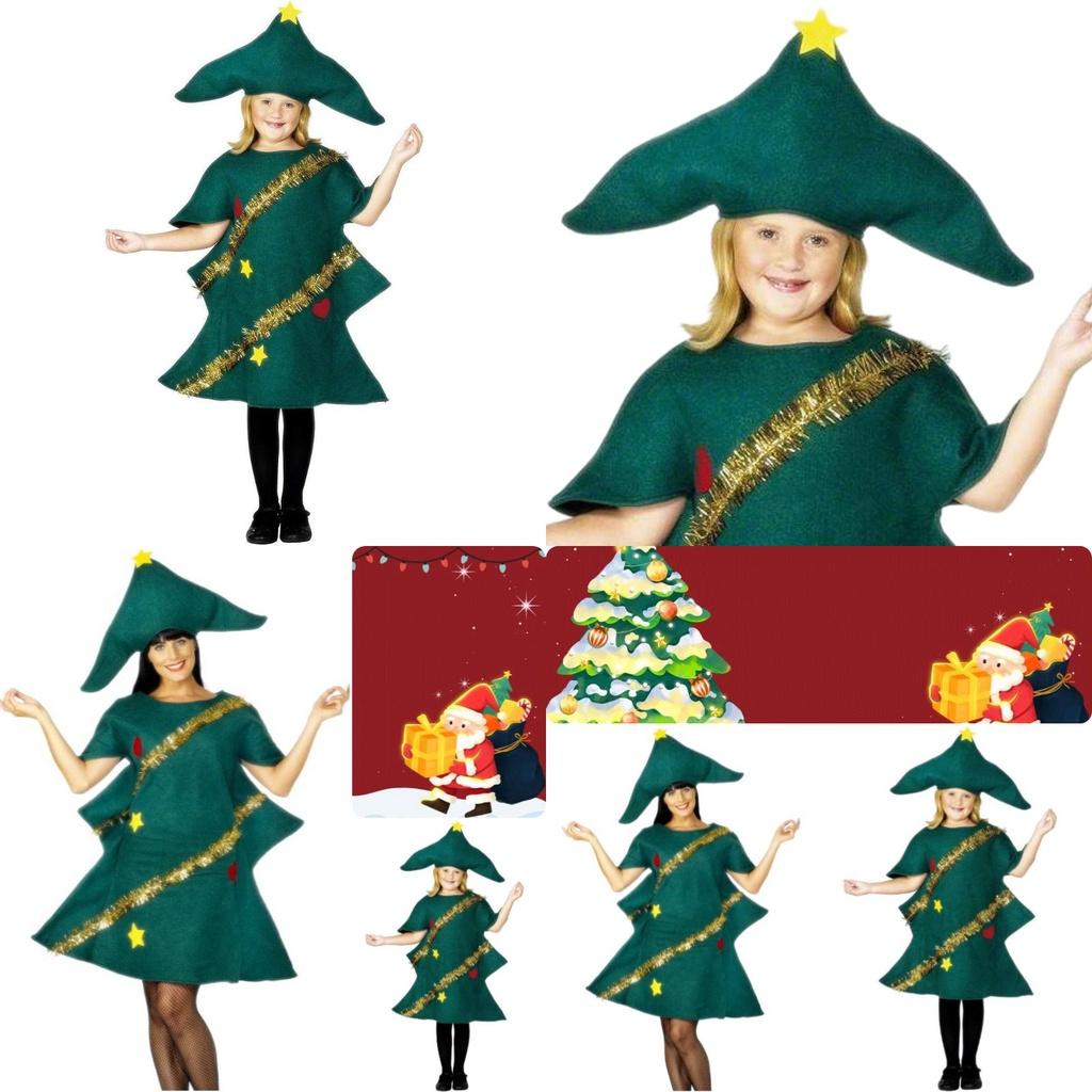 Костюм для ролевой игры «Рождественская елка» для детей, праздничный наряд для рождественских выступлений