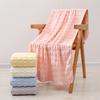 Solid Color Coral Fleece Absorbent Bath Towel Thick Durable Bathrobe for Household Use That Not Prone Shedding Hair Beauty Salon SPA Dry Hair Hat