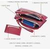 Baellerry Women's Long Purse Multifunctional Wallet Multi-card Slots Billfold Double Zipper Clutch Bag Pu Leather Cell Phone Bag