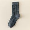 Women's Mid-calf Socks, Autumn and Winter Combed Cotton Antibacterial and Deodorizing Twisted Long Calf Socks, Women's Long Socks