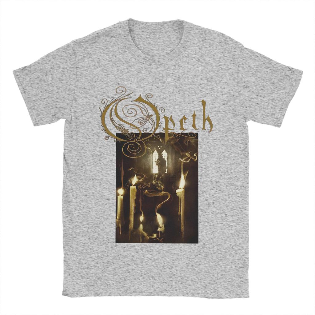 Мужские футболки Opeths Death Metal   Потрясающие хлопковые футболки с коротким рукавом  Футболка с круглым вырезом Одежда больших размеров