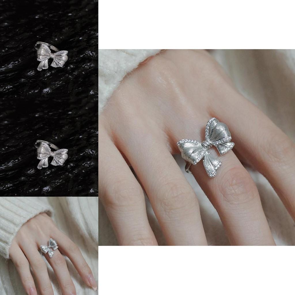 Chic And Minimalist Copper Bowknot Ring For Women With Adjustable Open Style