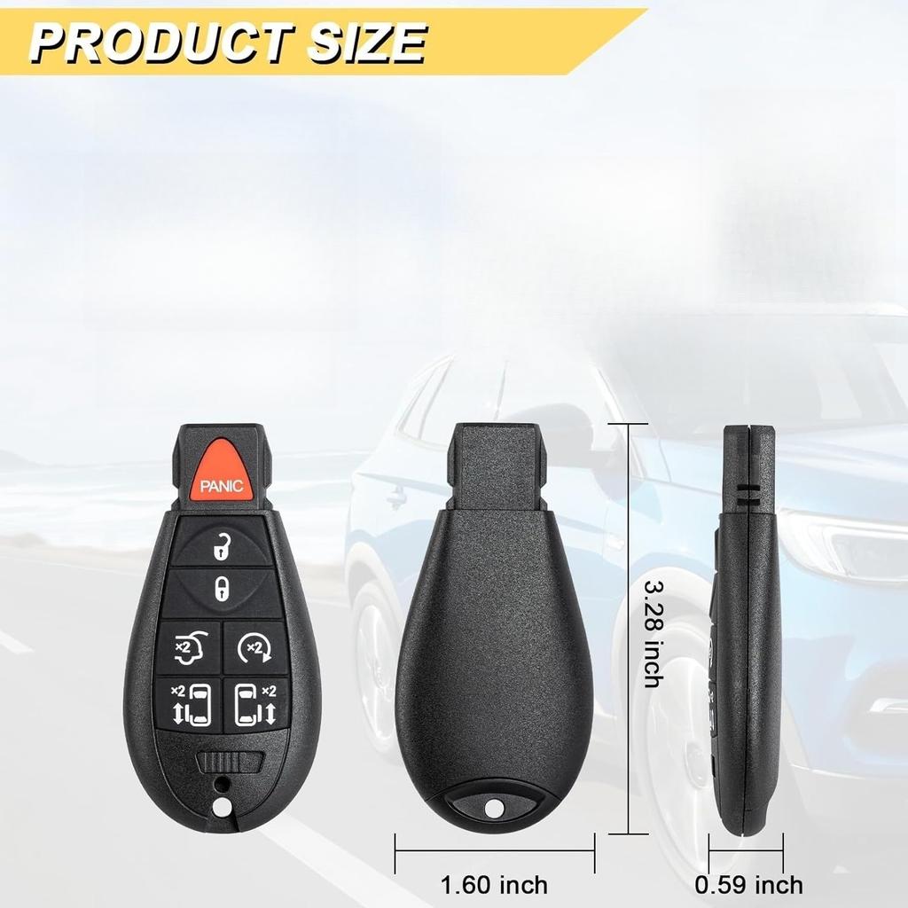 Замена брелока для автомобиля Chrysler Town Country и Dodge Grand Caravan 2008-2016 гг., Бесключевой пульт дистанционного управления, M3N5WY783X IYZ-C01C, 7 кнопок