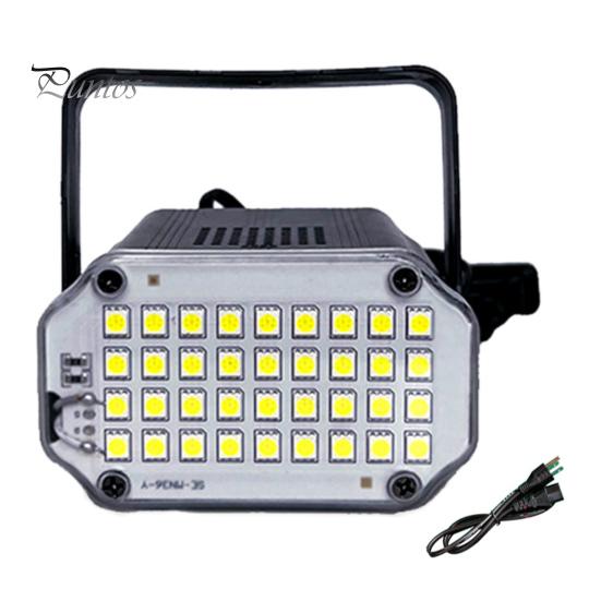 Мини светодиодный стробоскоп с ручкой, супер яркий, регулируемый, многоцветный, активируемый звуком, диско-вечеринка, мигающий стробоскоп