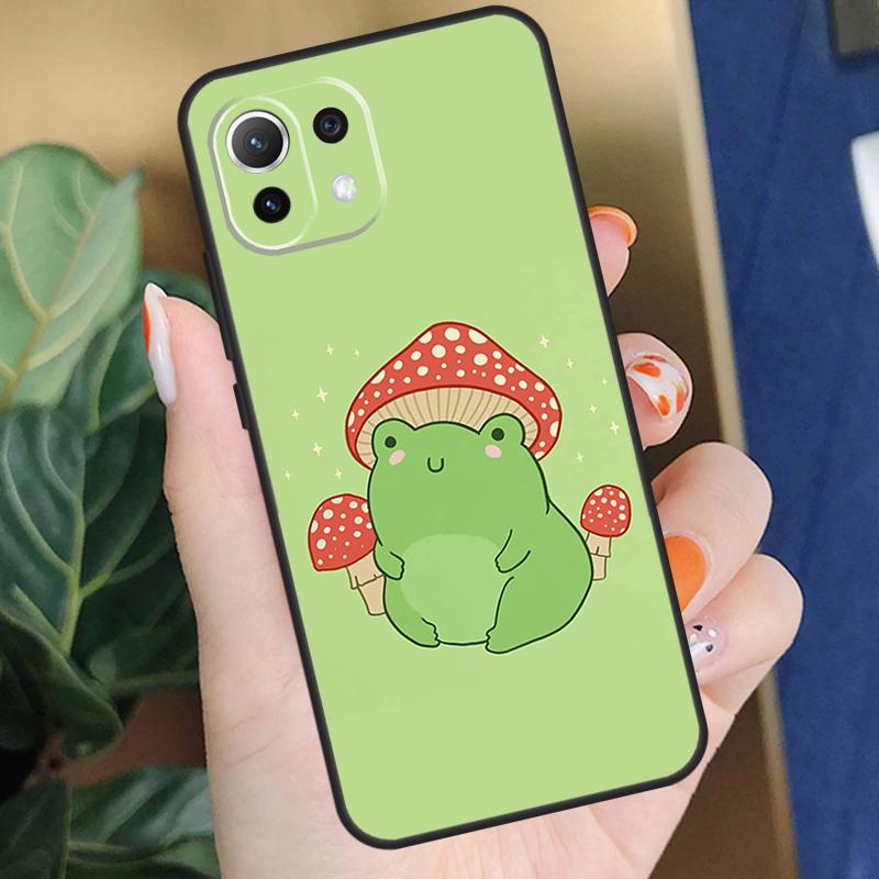 Коттеджкор Лягушка Гриб Кавайный Чехол Для POCO F5 X3 X5 Pro F4 X4 F3 C65 M5s Чехол Для Xiaomi 13T 14 Pro 11T 12T 12 13 Lite