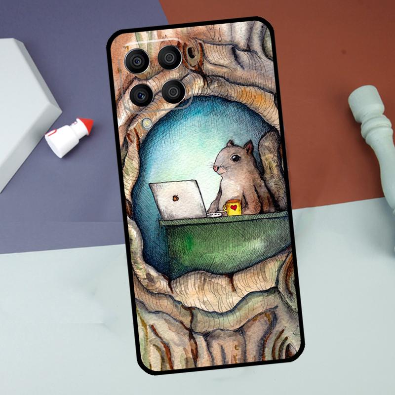 Мультяшная белка Для Samsung Galaxy M14 M34 M54 M15 M35 M55 M13 M23 M33 M53 M31 M51 M20 M12 M52 M06 M16 Чехол