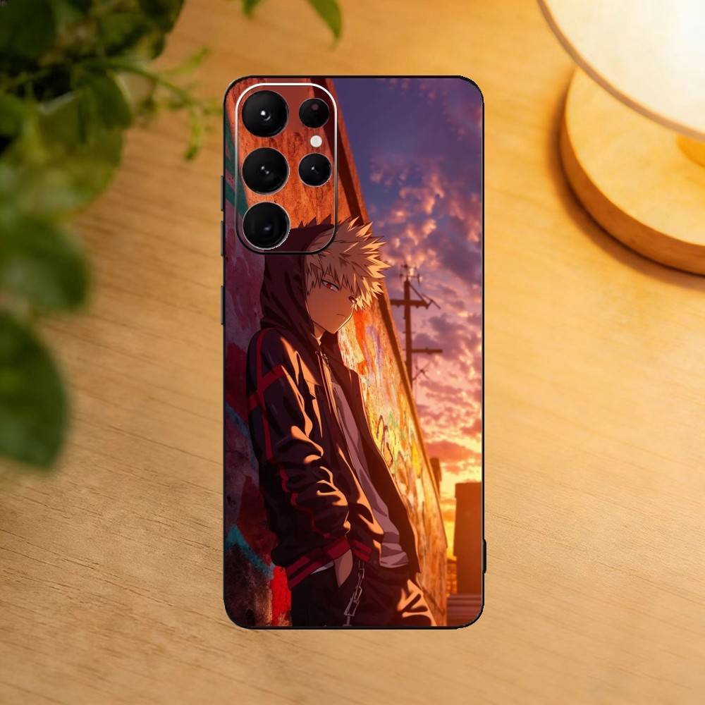 Bakugo A-Аниме K-Кацуки Чехол для телефона Для Samsung S25,24,21,22,23,30,Ultra,20,Plus,Fe,Lite,Note Мягкий Черный Чехол