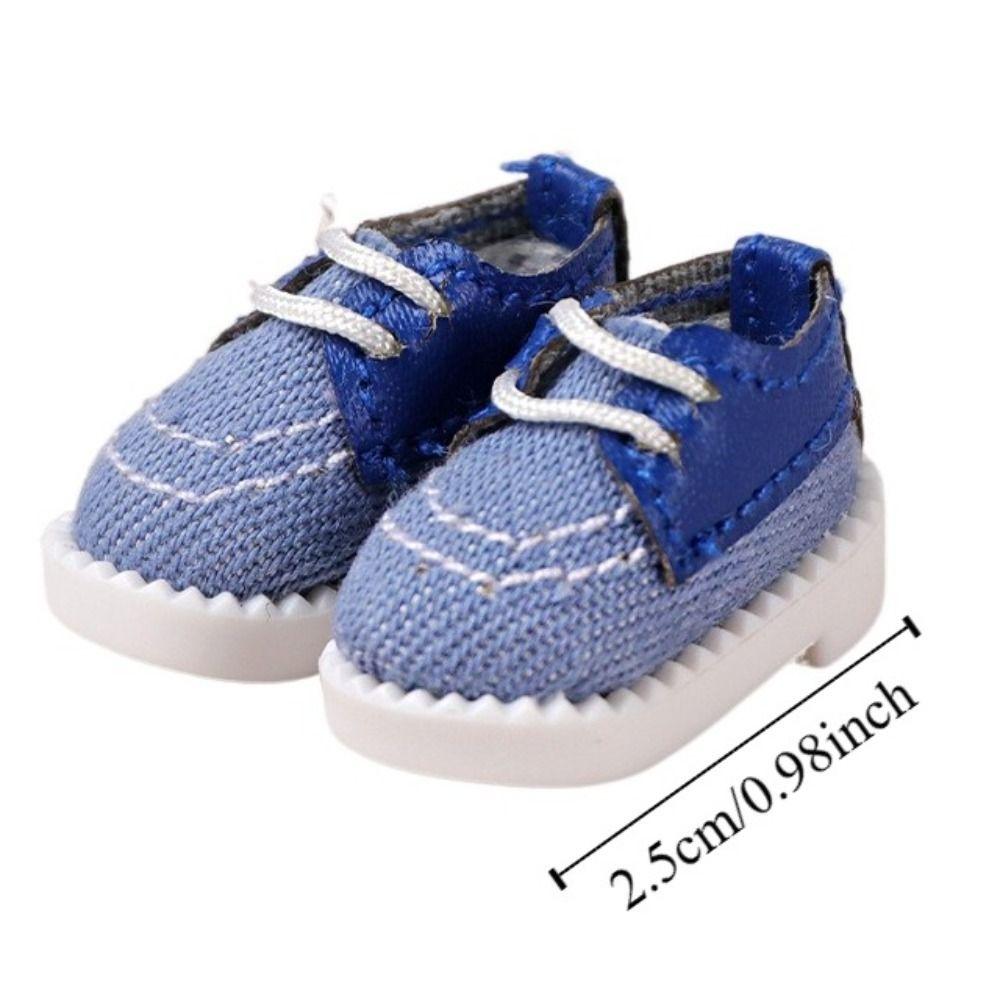 1 Pair Leather 1/12 Bjd Doll Shoes Canvas 1/12 Bjd Casual Shoes Lovely Obitsu 11 Doll Shoes  Molly