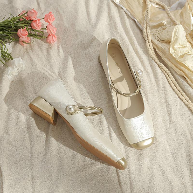 Женские туфли Мэри Джейн с квадратным носком, на низком каблуке, с ремешками на щиколотке, повседневные, удобные, на толстом каблуке, нарядные туфли Мэри Джейн для свадебной вечеринки для женщин