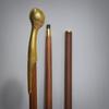 Деревянная трость для ходьбы - складная изогнутая ручка ручной работы (93,98 см, полированная отделка)