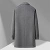 Medium and Long Woolen Coat Men's Suit Collar Woolen Coat Single-breasted Fashionable and Simple Autumn and Winter Coat