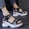 New Summer Women's Sandals Thick-soled Wedge Heels Casual Height-increasing Wedge Heels Versatile Sandals