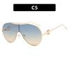 Oversized One-Piece Aviator Sunglasses, Metal Sunglasses Of The Same Style, Personalized Sunglasses.