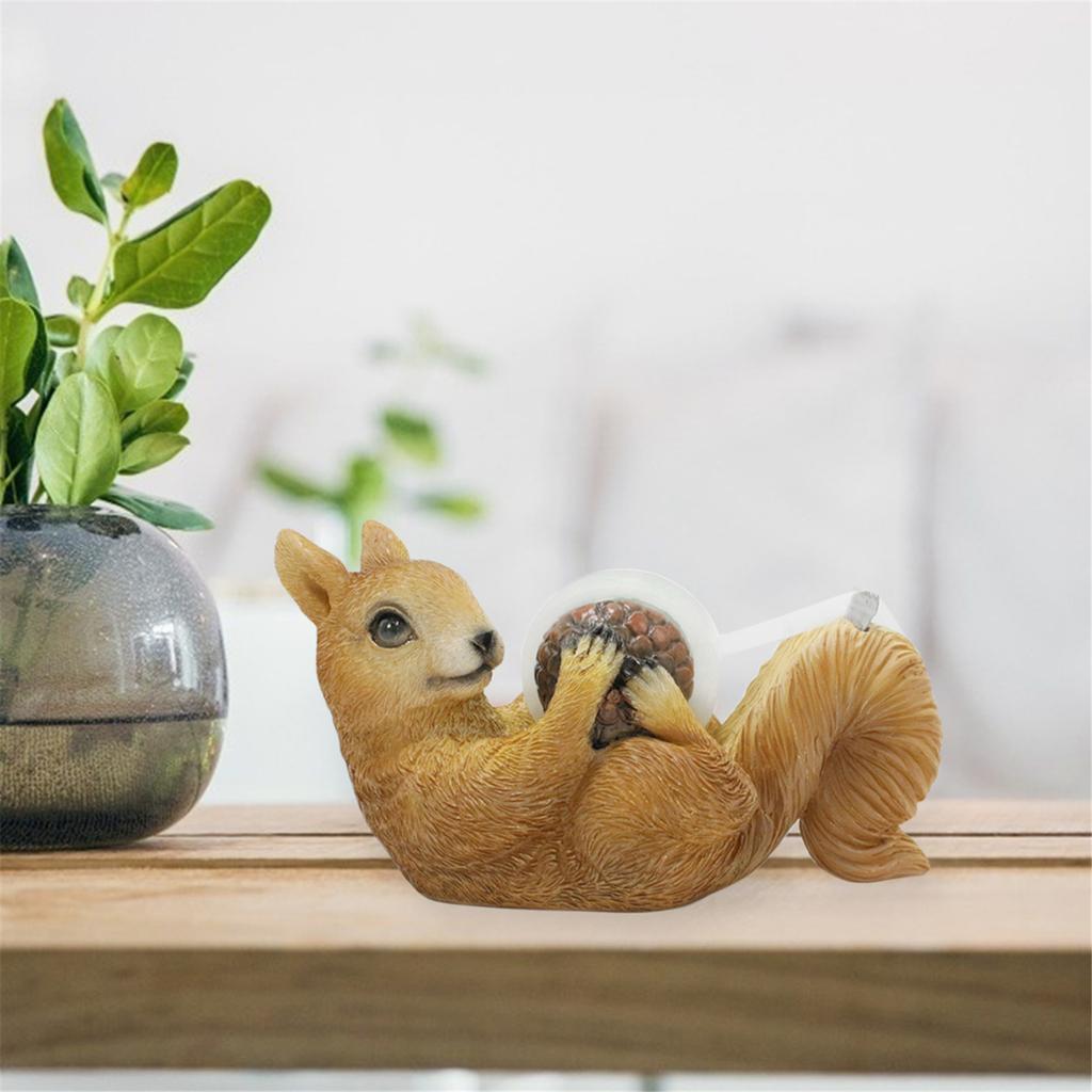 Мультяшный резак для скотча в виде белки, диспенсер для скотча, школьные канцелярские принадлежности, резак для упаковочной ленты, основа для резки скотча