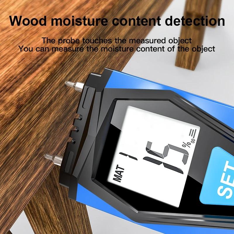 Измеритель влажности древесины, настенный тестер воды, точный ЖК-цифровой измеритель влажности, двухконтактный гигрометр, детектор бетона, цемента, кирпича