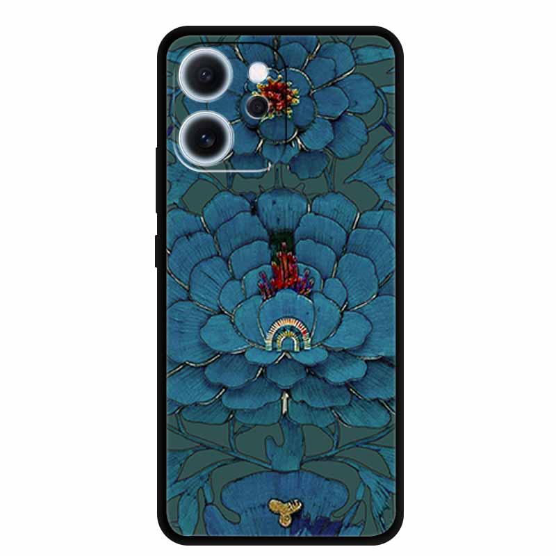 Cartoon Phone Case For Oppo Reno15 F Soft TPU Silicone Protector Relief Flower Emboss 3D Cover Funda Reno15F 15F Bumper Shield