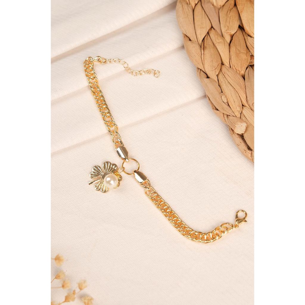 Женский позолоченный однотонный браслет