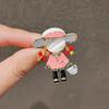 1Pcs Cartoon Characters Jewelry Clothing Accessories Cute Enamel Little Girl Brooches For Women Opal Carrying Bucket Girl Pin