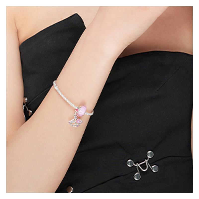 Pandora Fantasy Design 925 Silver Glass Bracelet Women's Silver ZT2958