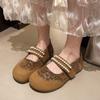 French Retro Mary Jane Shoes Women's 2025 Summer New Versatile Skirt Gentle Bow Ballet Style Shoes