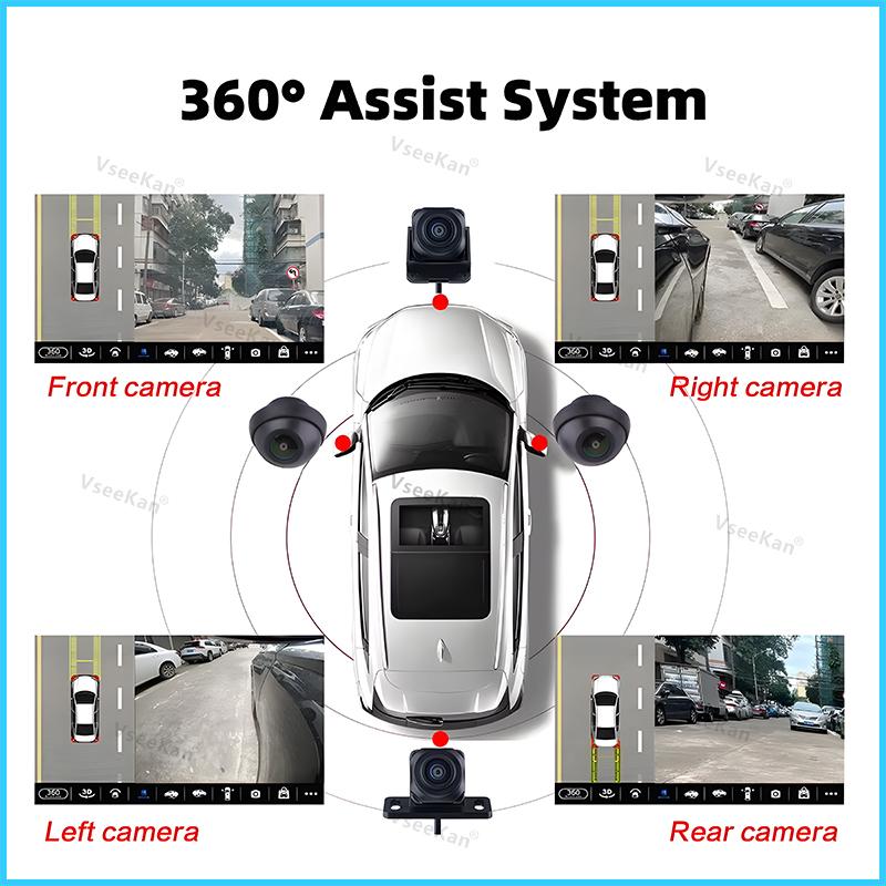 3D панорамная камера 360° для автомобиля 8K AHD 1080P 720P 4 шт. квадратные камеры Для Android-радио 360APP SN307 WDR сенсор 2053